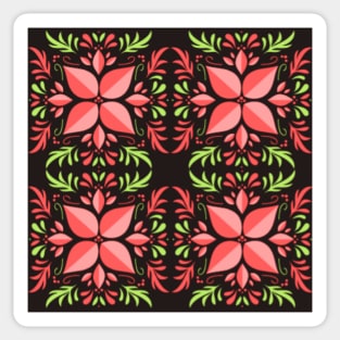 Christmas Poinsettia Sticker